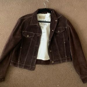 Liz Caliborne suede brown jacket